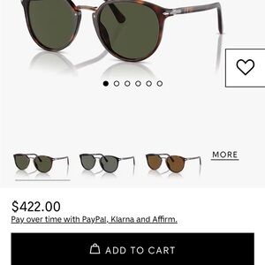 Persol PO3210S Typewriter Evolution Sunglasses- New.